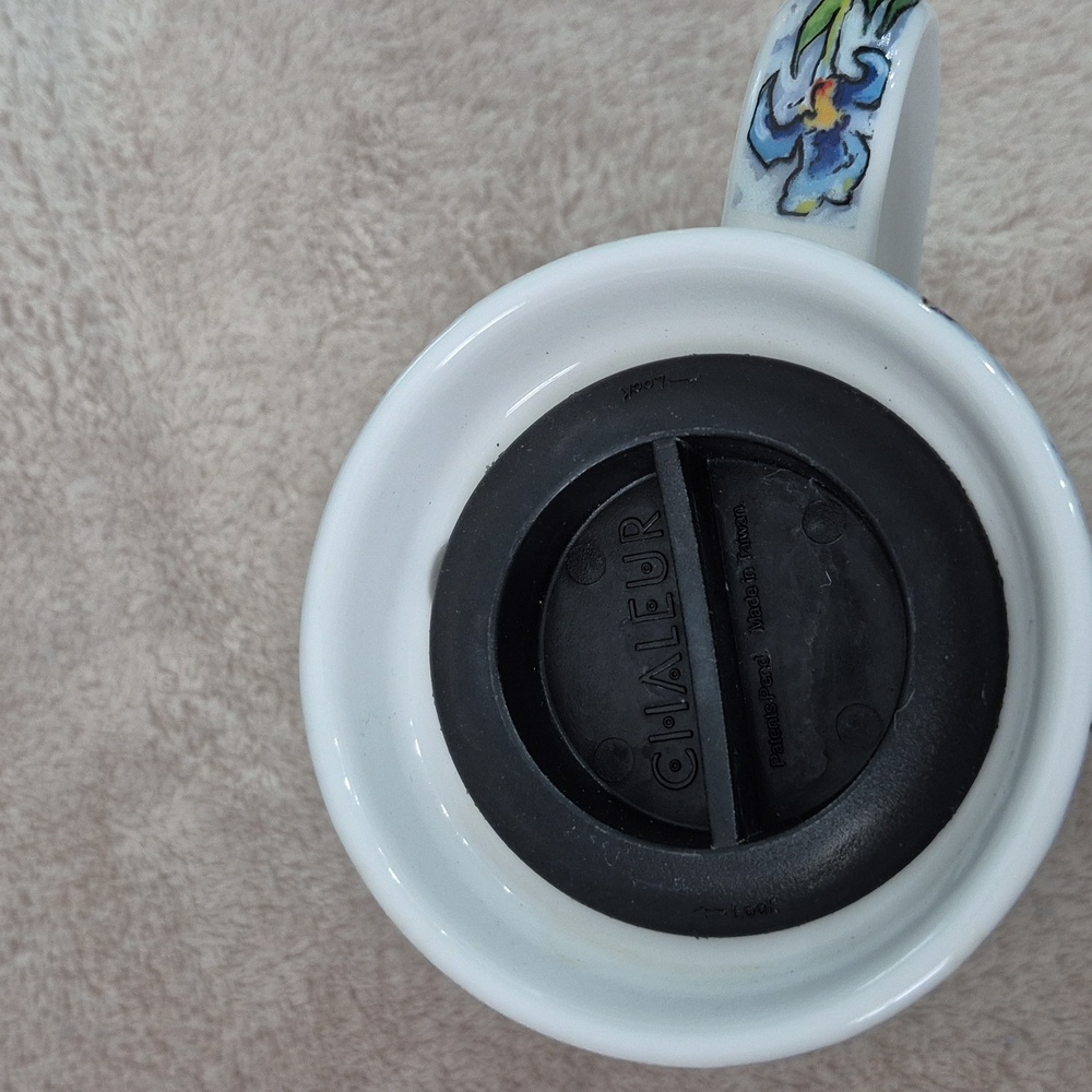 Chaleur Master Collection Vincent Van Gogh Irises Travel Mug By D. Burrows. EUC - Picture 5 of 7